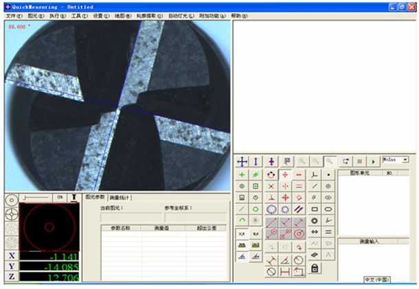 圖1 正面視場(chǎng)